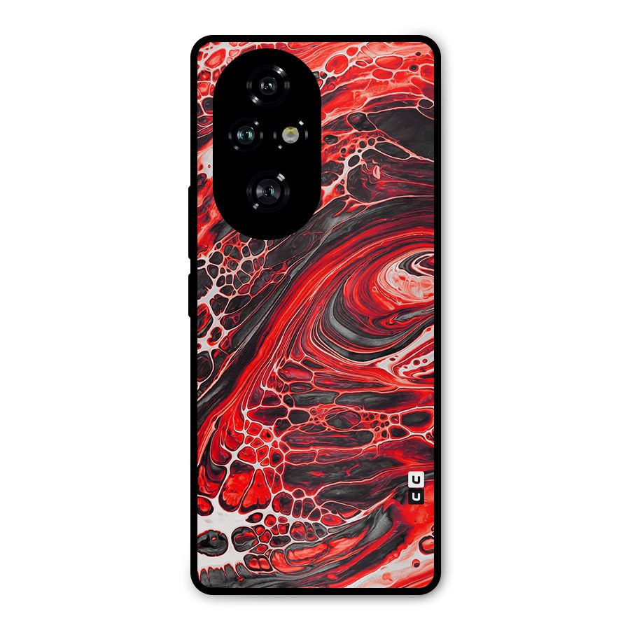 Abstract Pattern Gradient Marbled Metal Back Case for Honor 200 Pro