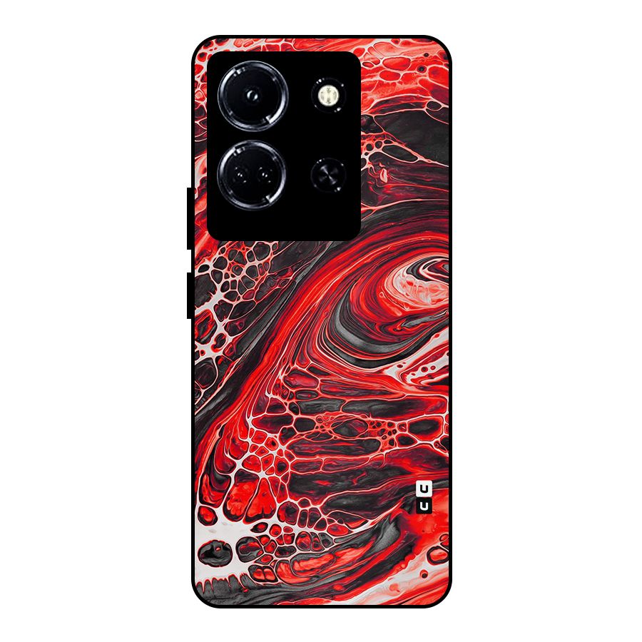 Abstract Pattern Gradient Marbled Metal Back Case for Infinix Note 30 5G
