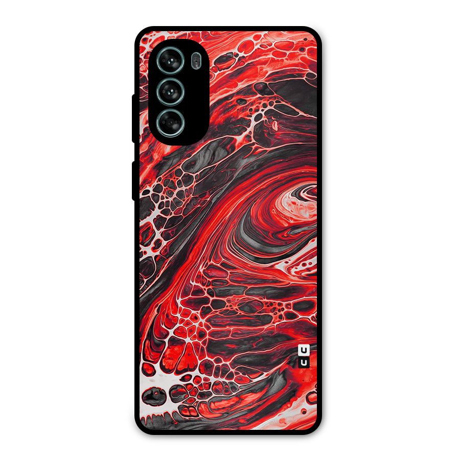 Abstract Pattern Gradient Marbled Metal Back Case for Moto G62