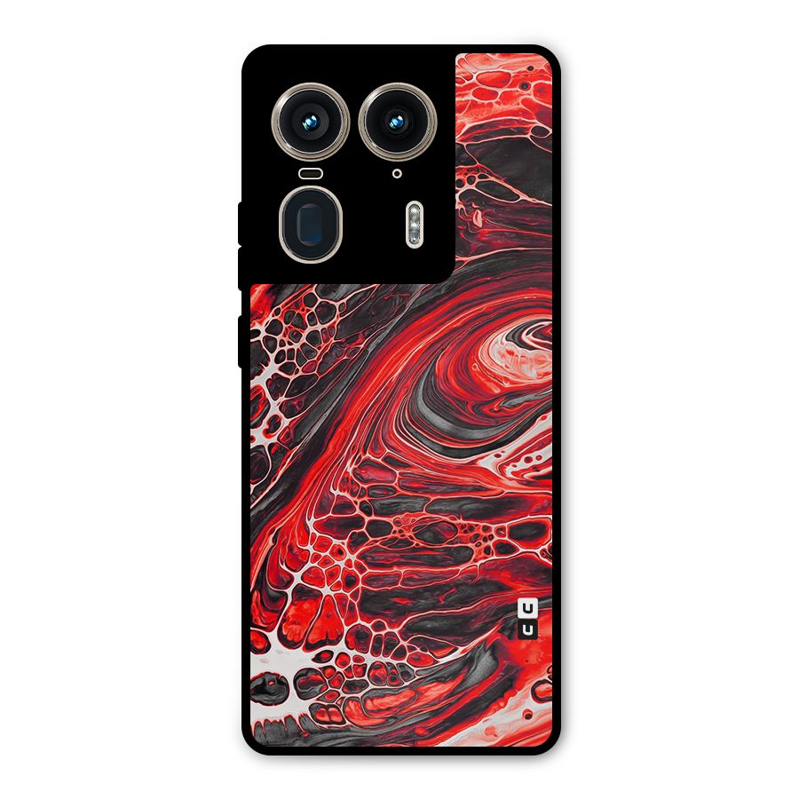 Abstract Pattern Gradient Marbled Metal Back Case for Motorola Edge 50 Ultra