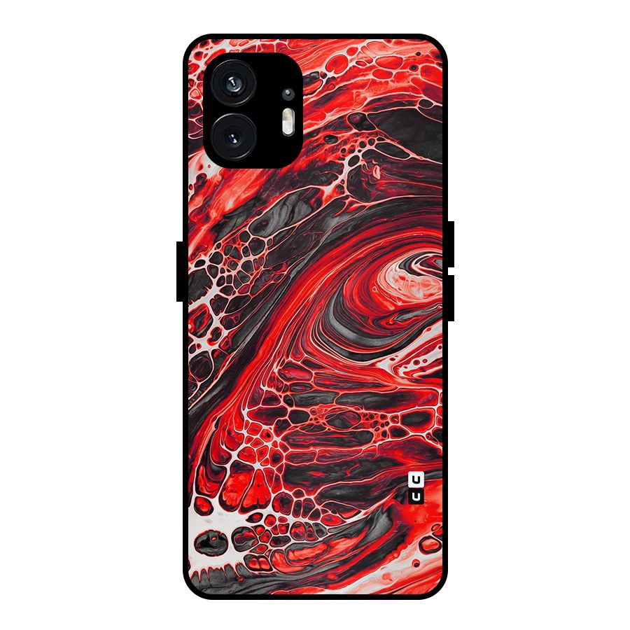 Abstract Pattern Gradient Marbled Metal Back Case for Nothing Phone 2