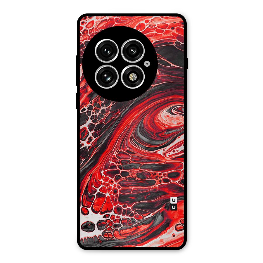Abstract Pattern Gradient Marbled Metal Back Case for OnePlus 13
