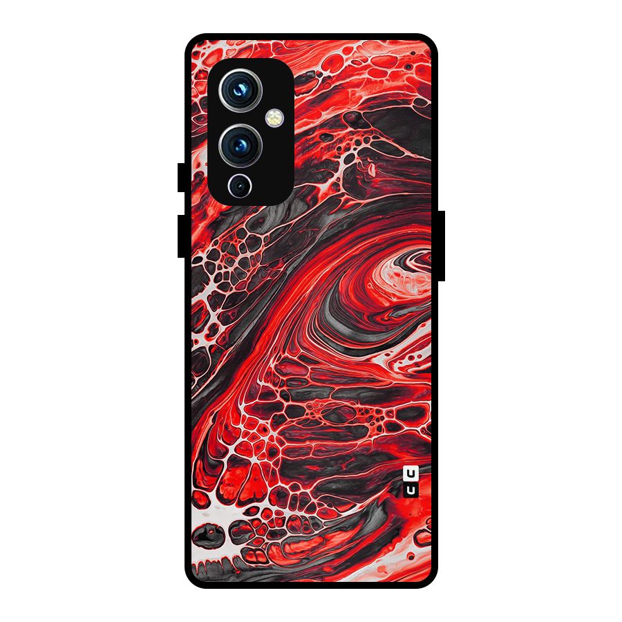Abstract Pattern Gradient Marbled Metal Back Case for OnePlus 9