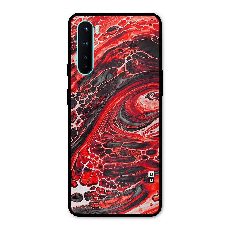 Abstract Pattern Gradient Marbled Metal Back Case for OnePlus Nord