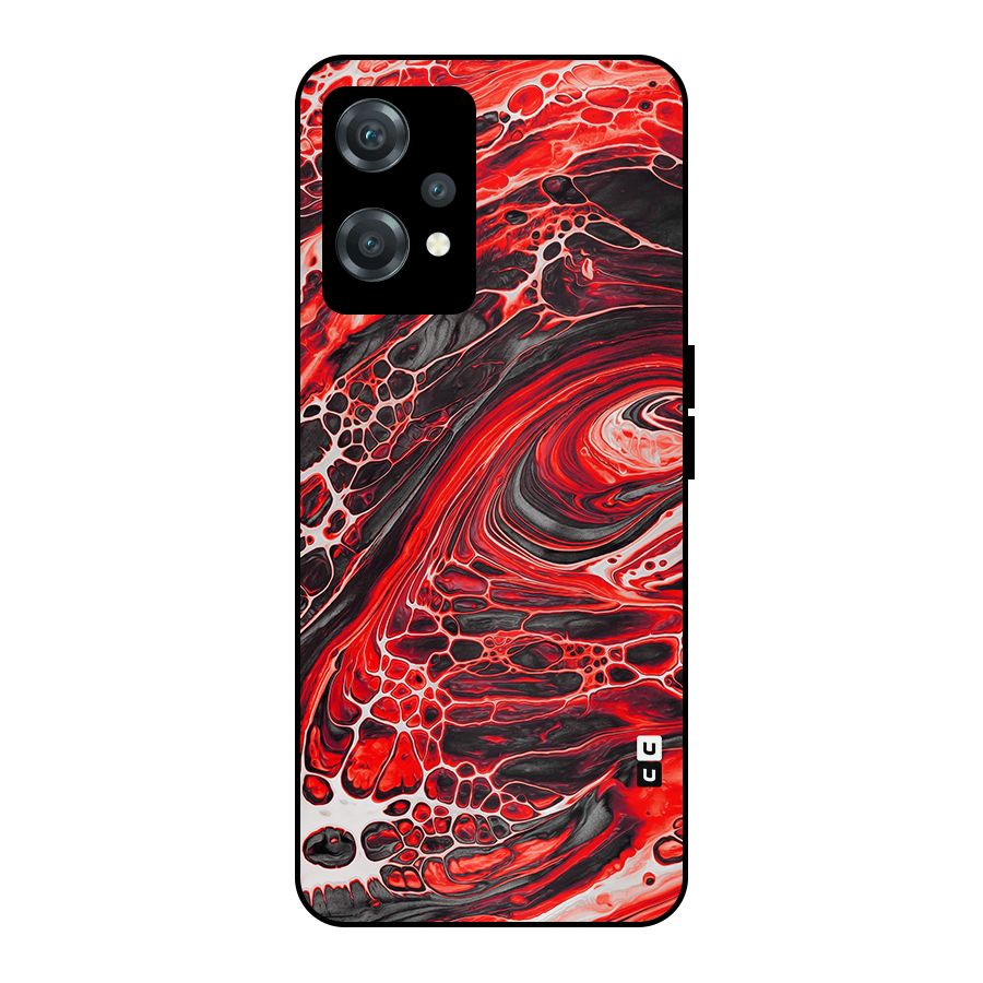 Abstract Pattern Gradient Marbled Metal Back Case for OnePlus Nord CE 2 Lite 5G