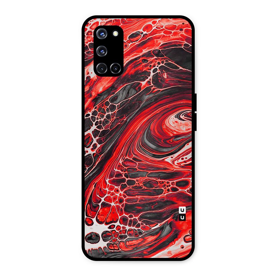 Abstract Pattern Gradient Marbled Metal Back Case for Oppo A52