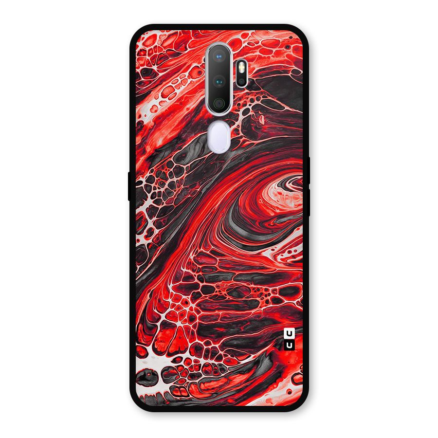 Abstract Pattern Gradient Marbled Metal Back Case for Oppo A5 (2020)