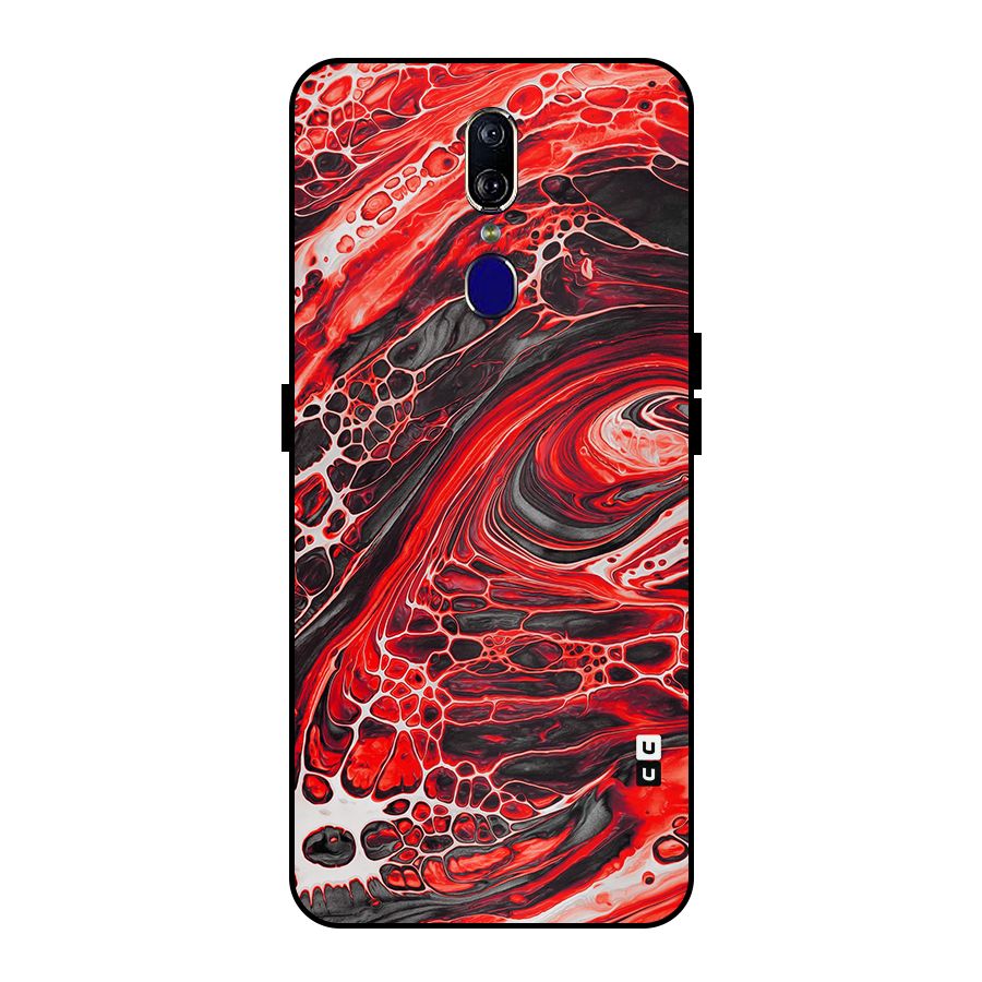 Abstract Pattern Gradient Marbled Metal Back Case for Oppo F11