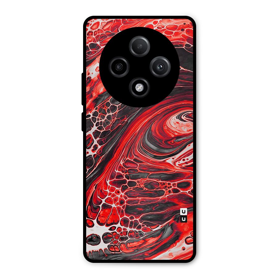 Abstract Pattern Gradient Marbled Metal Back Case for Oppo F27 Pro Plus