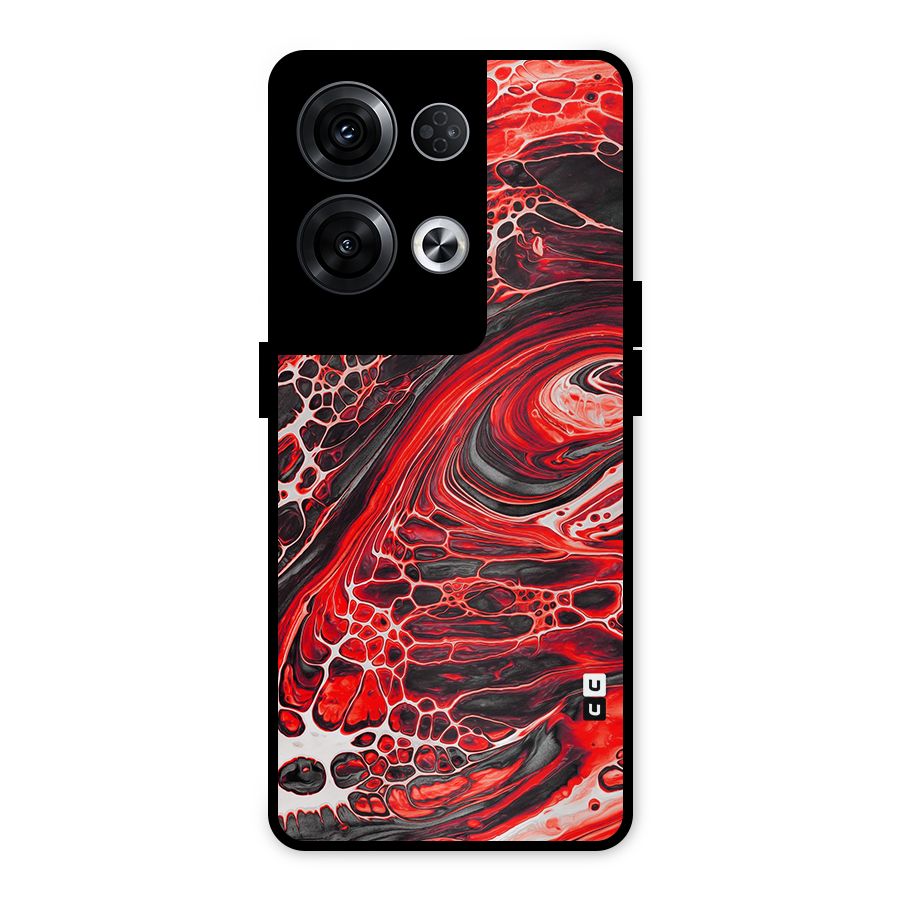 Abstract Pattern Gradient Marbled Metal Back Case for Oppo Reno8 Pro 5G