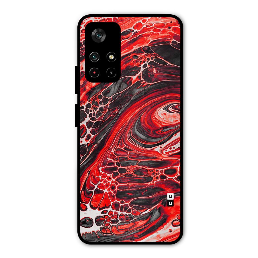 Abstract Pattern Gradient Marbled Metal Back Case for Poco M4 Pro 5G