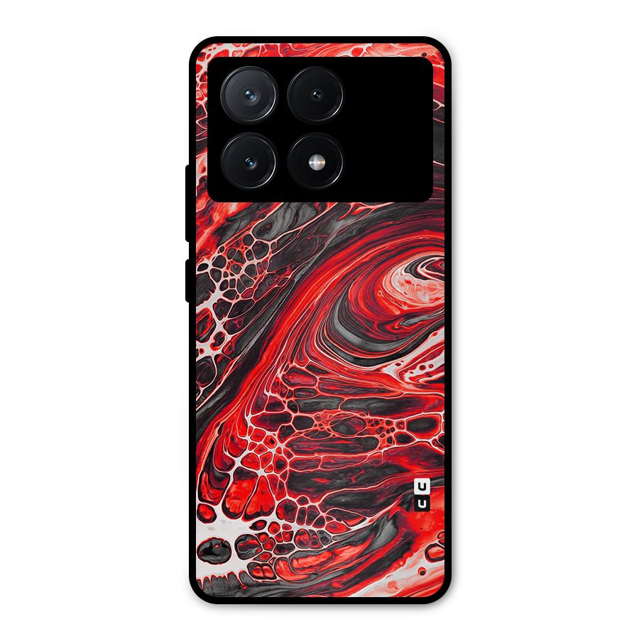 Abstract Pattern Gradient Marbled Metal Back Case for Poco X6 Pro