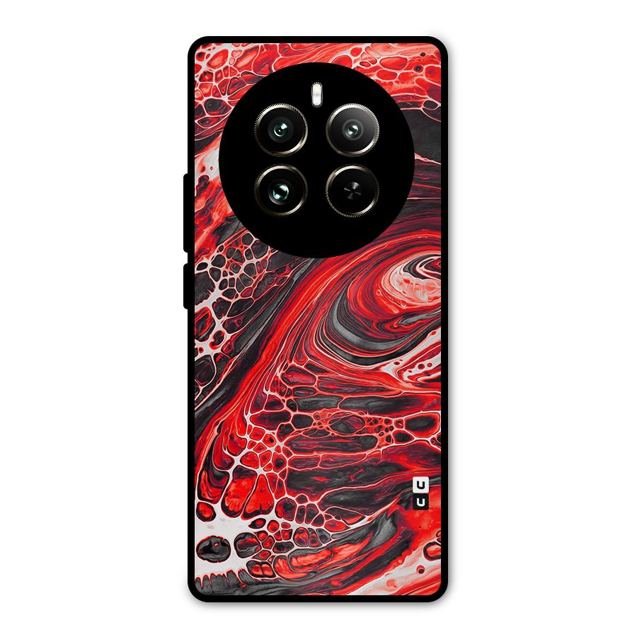 Abstract Pattern Gradient Marbled Metal Back Case for Realme 12 Pro