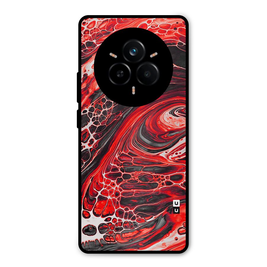 Abstract Pattern Gradient Marbled Metal Back Case for Realme 14 Pro