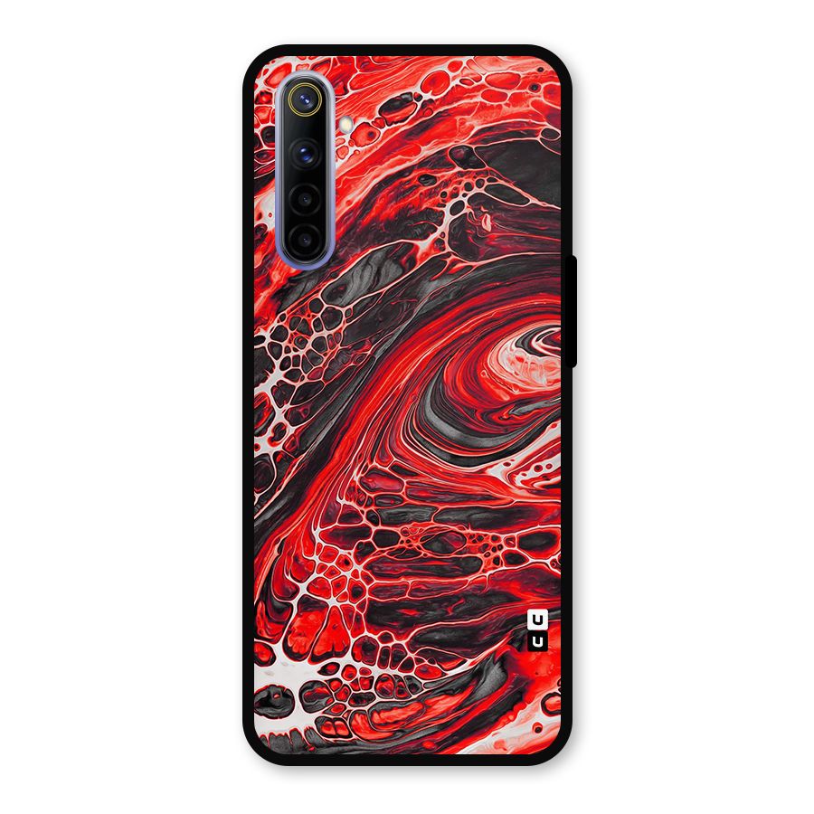 Abstract Pattern Gradient Marbled Metal Back Case for Realme 6i