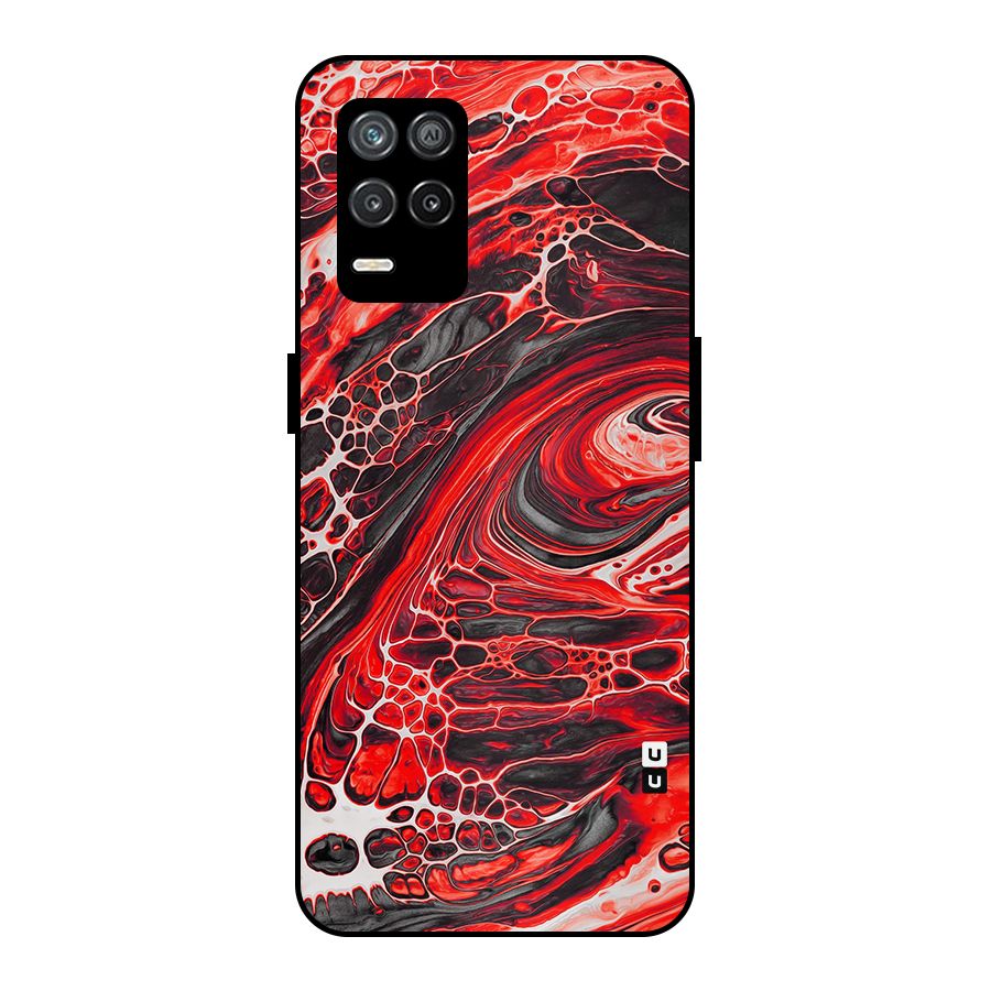 Abstract Pattern Gradient Marbled Metal Back Case for Realme 8 5G