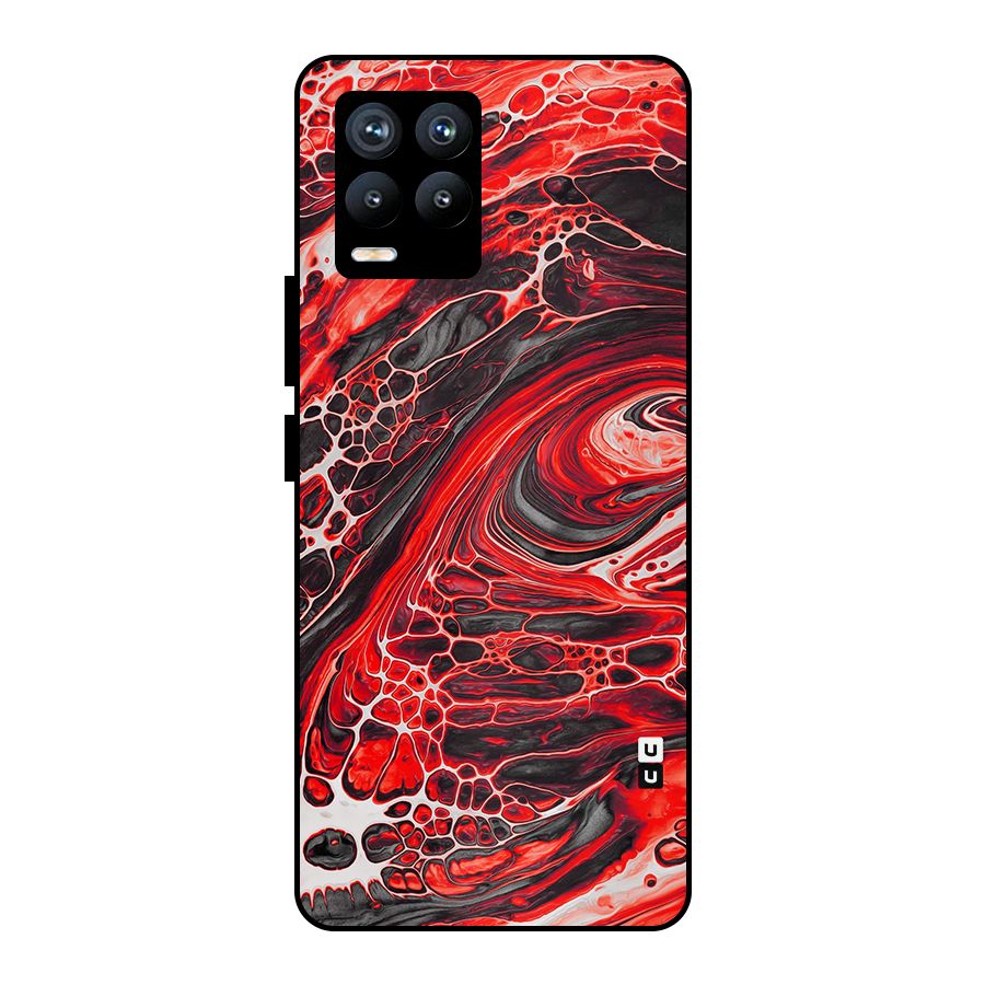 Abstract Pattern Gradient Marbled Metal Back Case for Realme 8 Pro