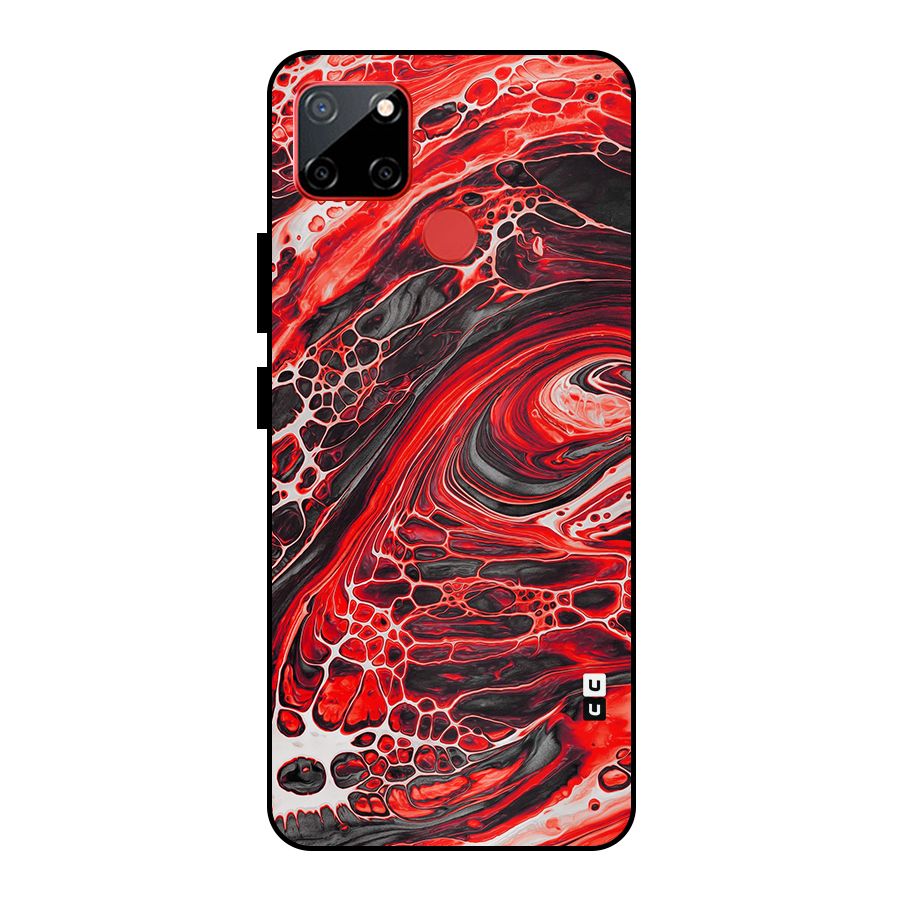 Abstract Pattern Gradient Marbled Metal Back Case for Realme C12