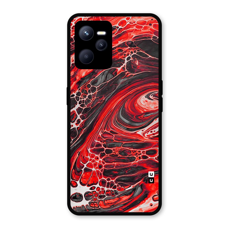 Abstract Pattern Gradient Marbled Metal Back Case for Realme C35