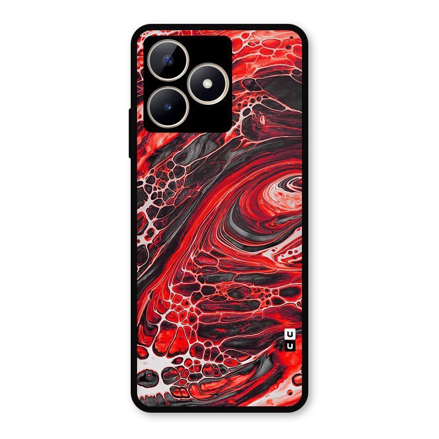Abstract Pattern Gradient Marbled Metal Back Case for Realme C53