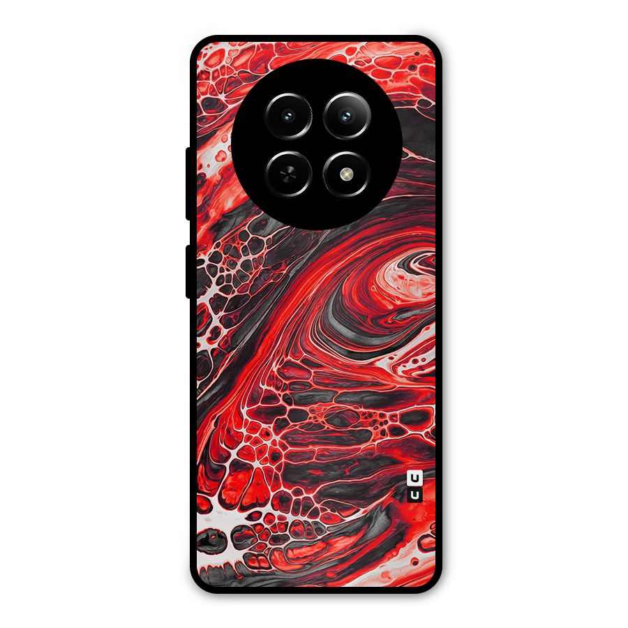 Abstract Pattern Gradient Marbled Metal Back Case for Realme Narzo N65