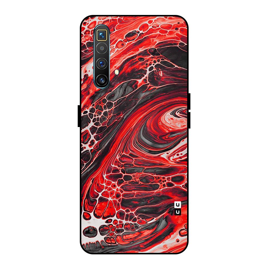 Abstract Pattern Gradient Marbled Metal Back Case for Realme X3 SuperZoom