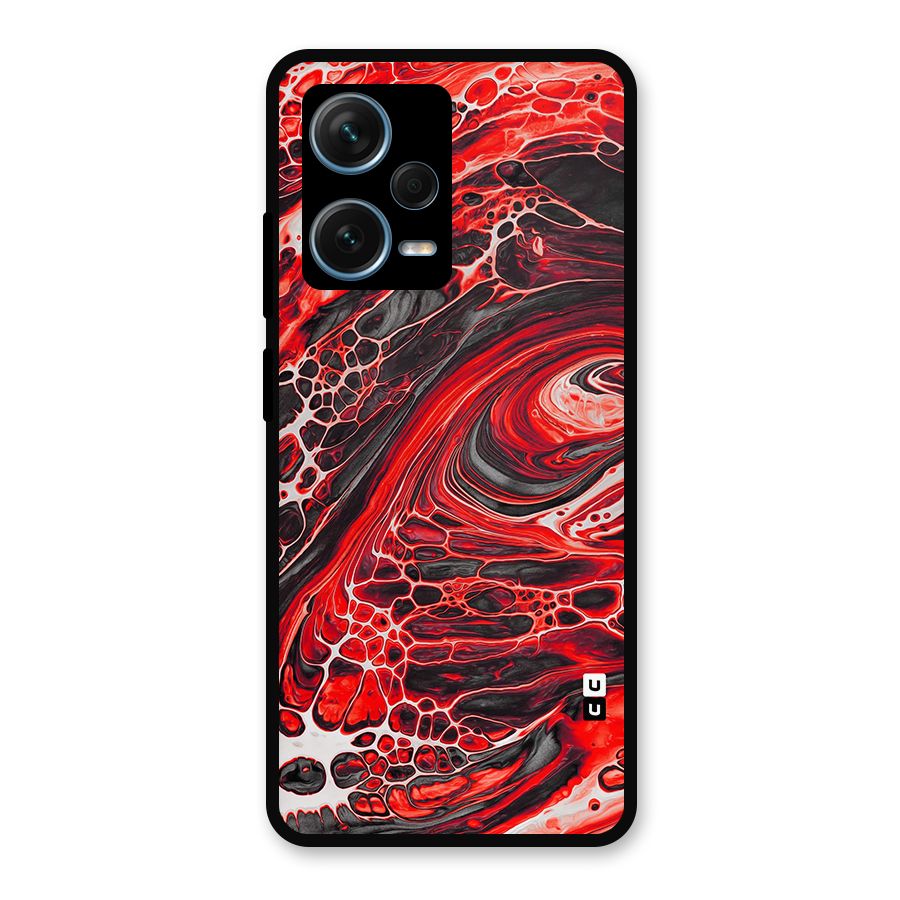 Abstract Pattern Gradient Marbled Metal Back Case for Redmi Note 12 Pro Plus 5G
