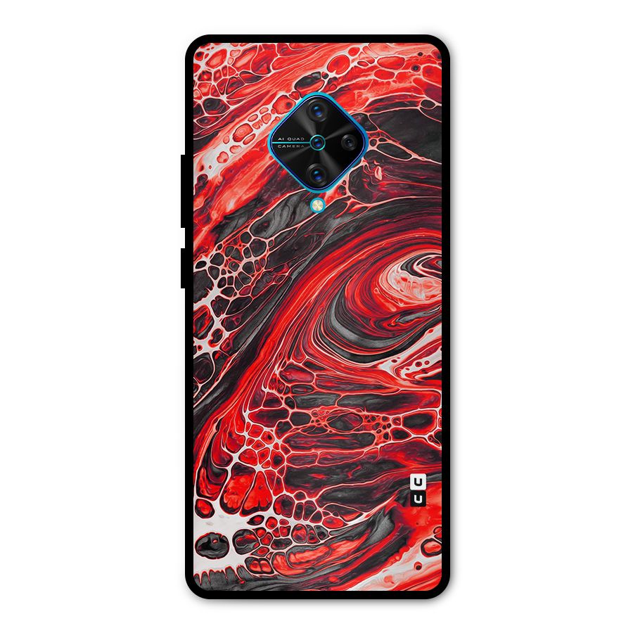 Abstract Pattern Gradient Marbled Metal Back Case for Vivo S1 Pro