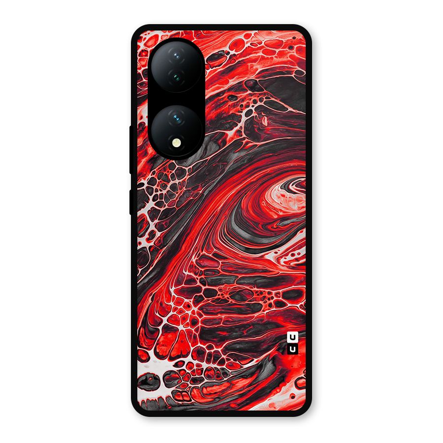 Abstract Pattern Gradient Marbled Metal Back Case for Vivo T2
