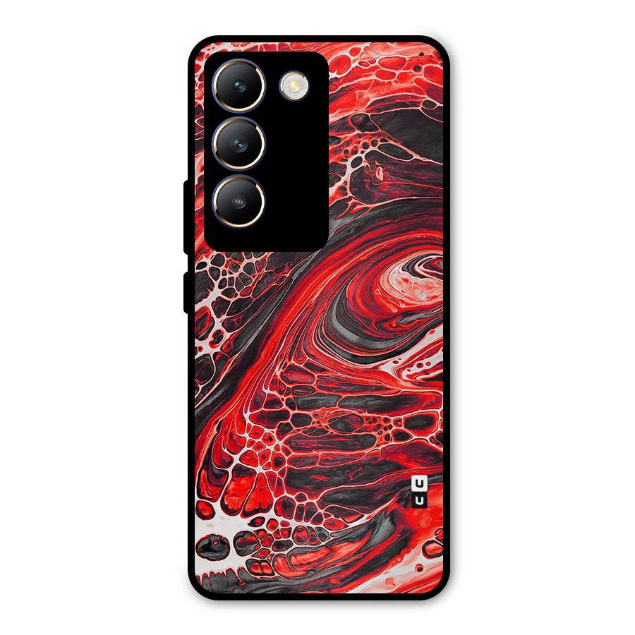 Abstract Pattern Gradient Marbled Metal Back Case for Vivo T3 5G
