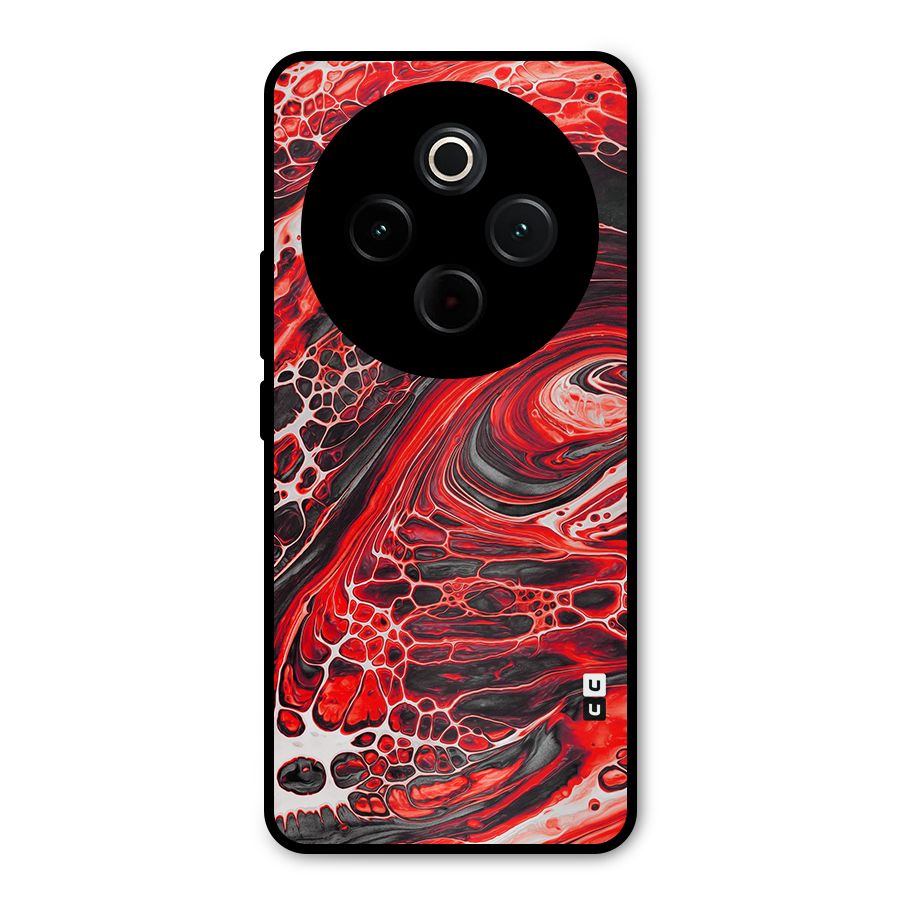 Abstract Pattern Gradient Marbled Metal Back Case for Vivo T4