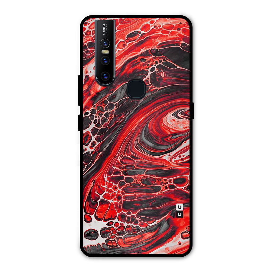 Abstract Pattern Gradient Marbled Metal Back Case for Vivo V15