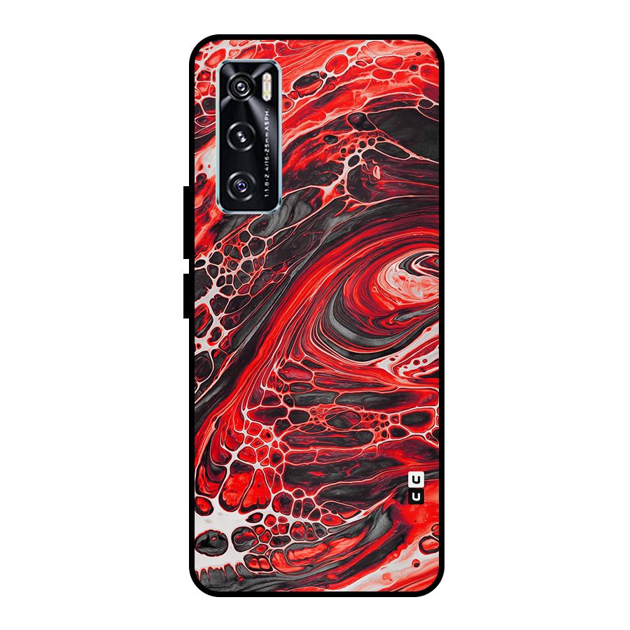 Abstract Pattern Gradient Marbled Metal Back Case for Vivo V20 SE