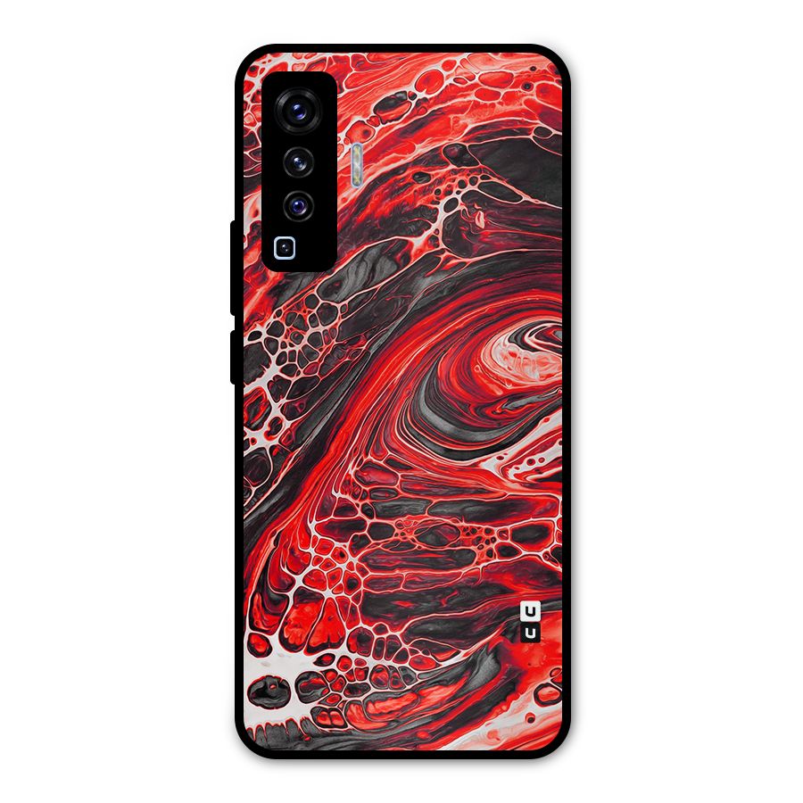 Abstract Pattern Gradient Marbled Metal Back Case for Vivo X50
