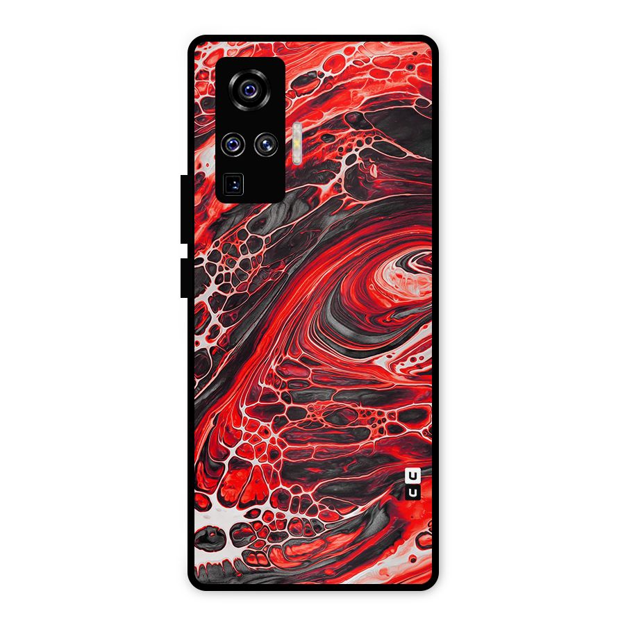 Abstract Pattern Gradient Marbled Metal Back Case for Vivo X50 Pro