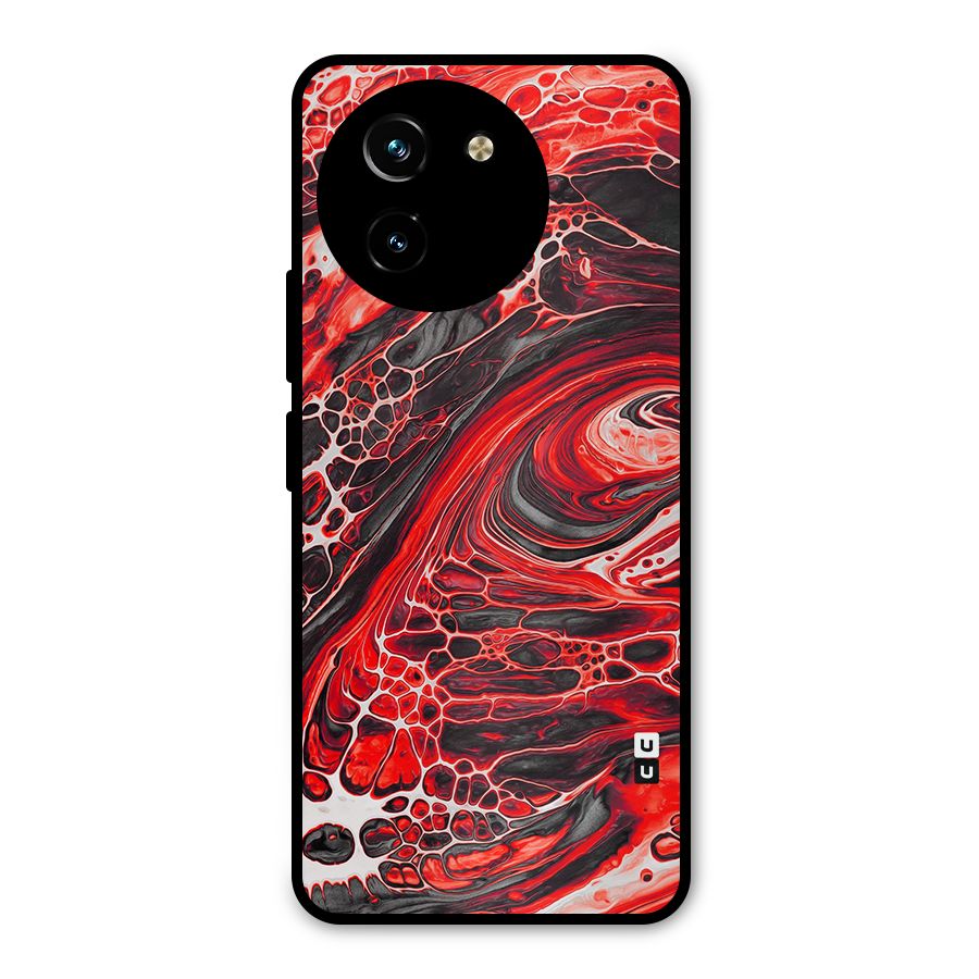 Abstract Pattern Gradient Marbled Metal Back Case for Vivo Y200i