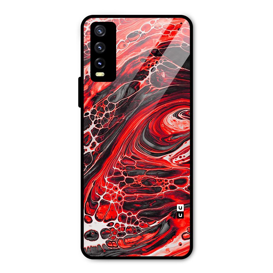 Abstract Pattern Gradient Marbled Metal Back Case for Vivo Y20 2021