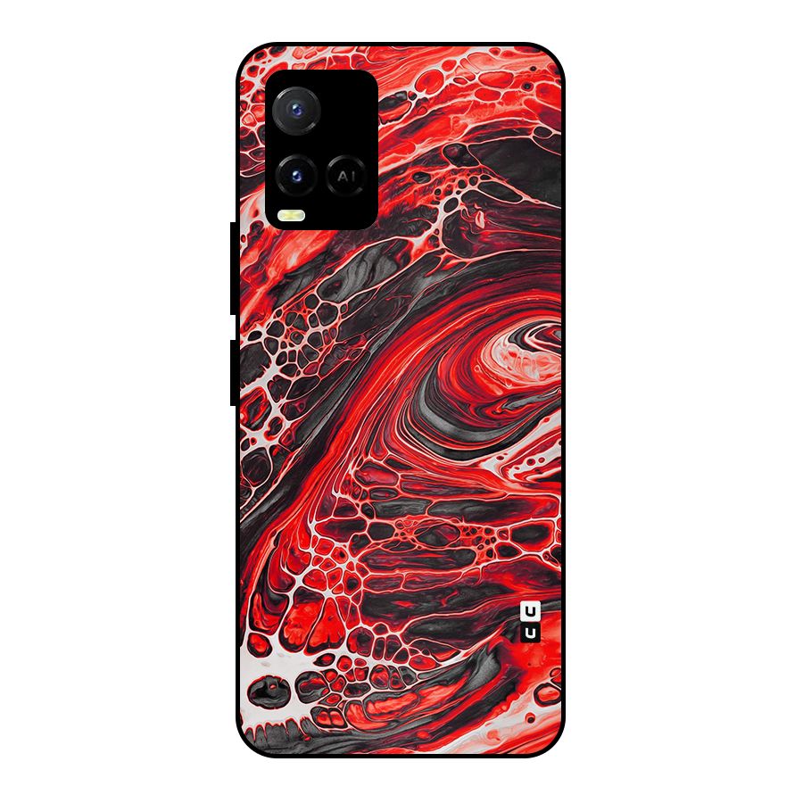 Abstract Pattern Gradient Marbled Metal Back Case for Vivo Y21T
