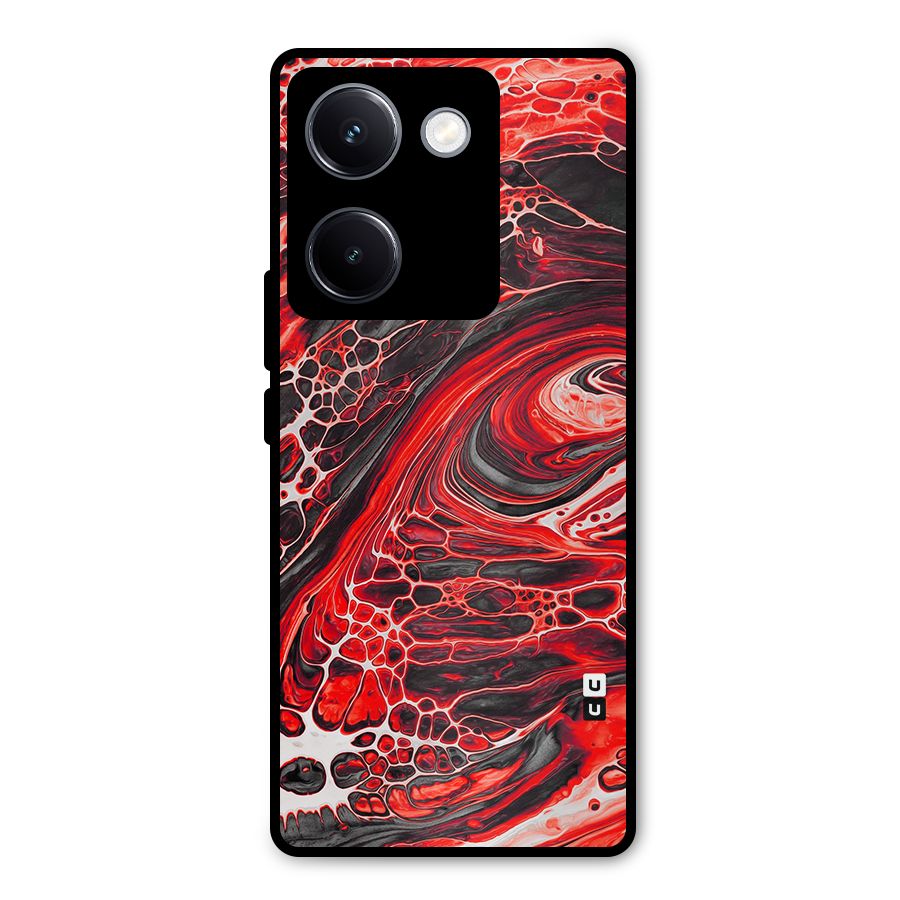 Abstract Pattern Gradient Marbled Metal Back Case for Vivo Y300 Plus