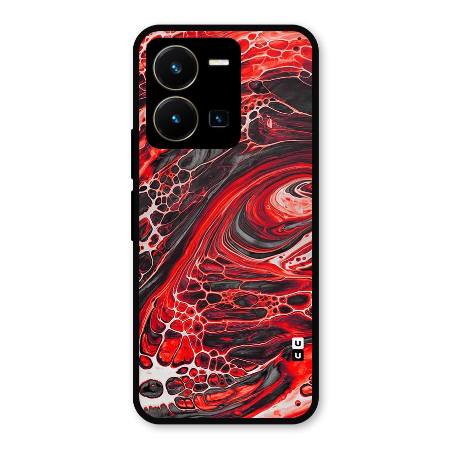 Abstract Pattern Gradient Marbled Metal Back Case for Vivo Y35