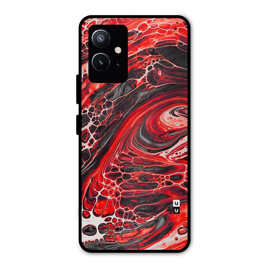 Abstract Pattern Gradient Marbled Metal Back Case for Vivo Y75 5G