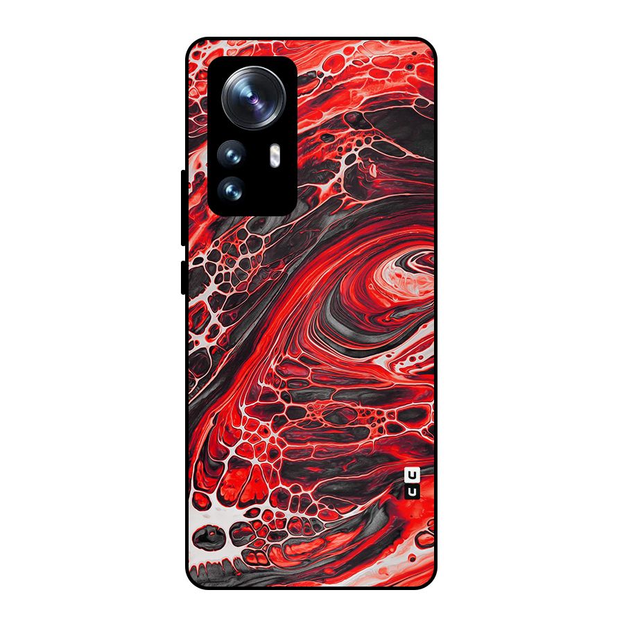 Abstract Pattern Gradient Marbled Metal Back Case for Xiaomi 12 Pro