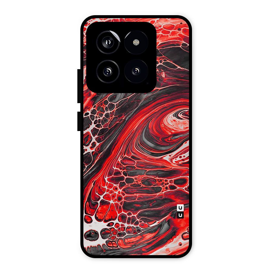 Abstract Pattern Gradient Marbled Metal Back Case for Xiaomi 14