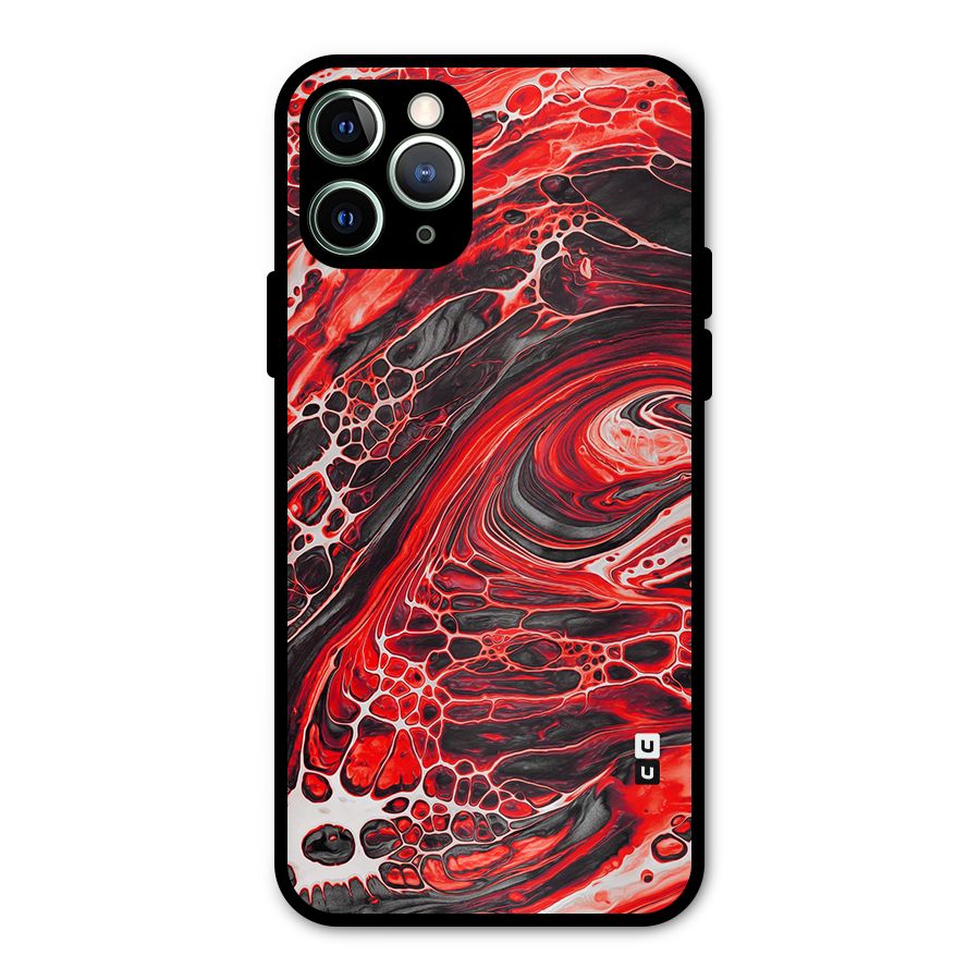 Abstract Pattern Gradient Marbled Metal Back Case for iPhone 11 Pro Max