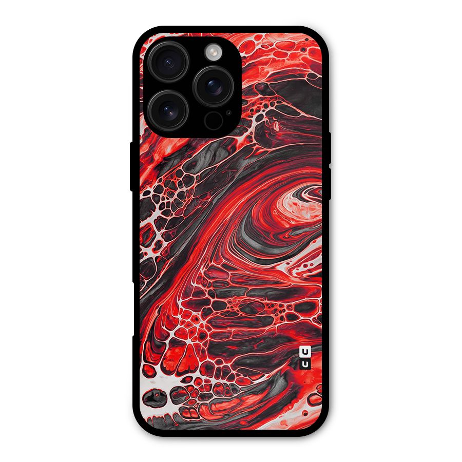 Abstract Pattern Gradient Marbled Metal Back Case for iPhone 16 Pro Max