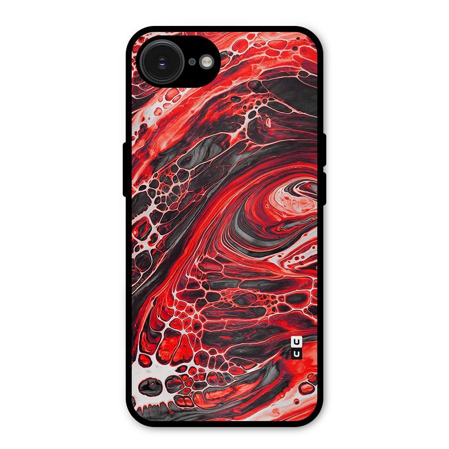 Abstract Pattern Gradient Marbled Metal Back Case for iPhone 16e