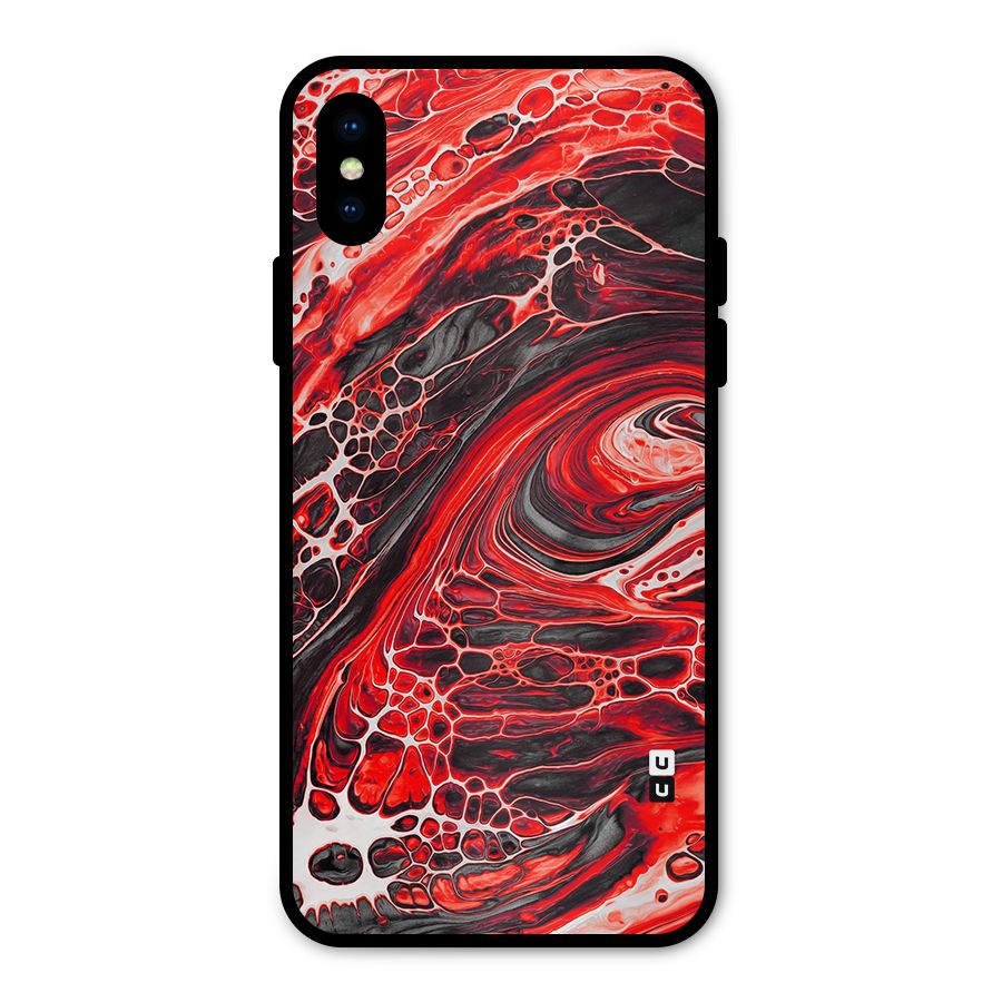 Abstract Pattern Gradient Marbled Metal Back Case for iPhone X