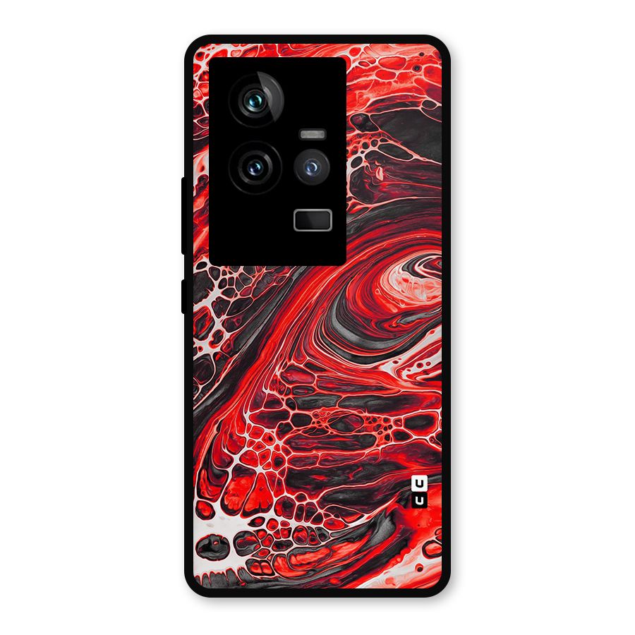 Abstract Pattern Gradient Marbled Metal Back Case for iQOO 11 5G