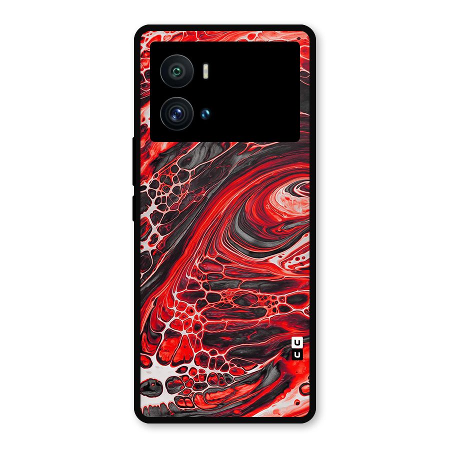 Abstract Pattern Gradient Marbled Metal Back Case for iQOO 9 Pro
