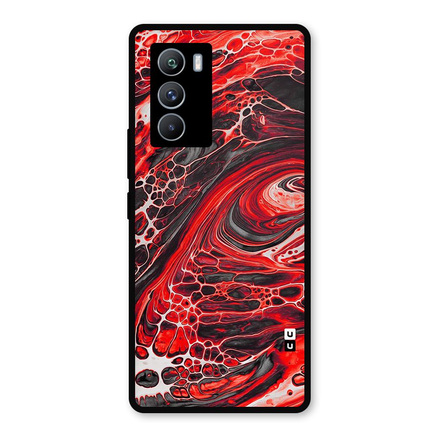 Abstract Pattern Gradient Marbled Metal Back Case for iQOO 9 SE